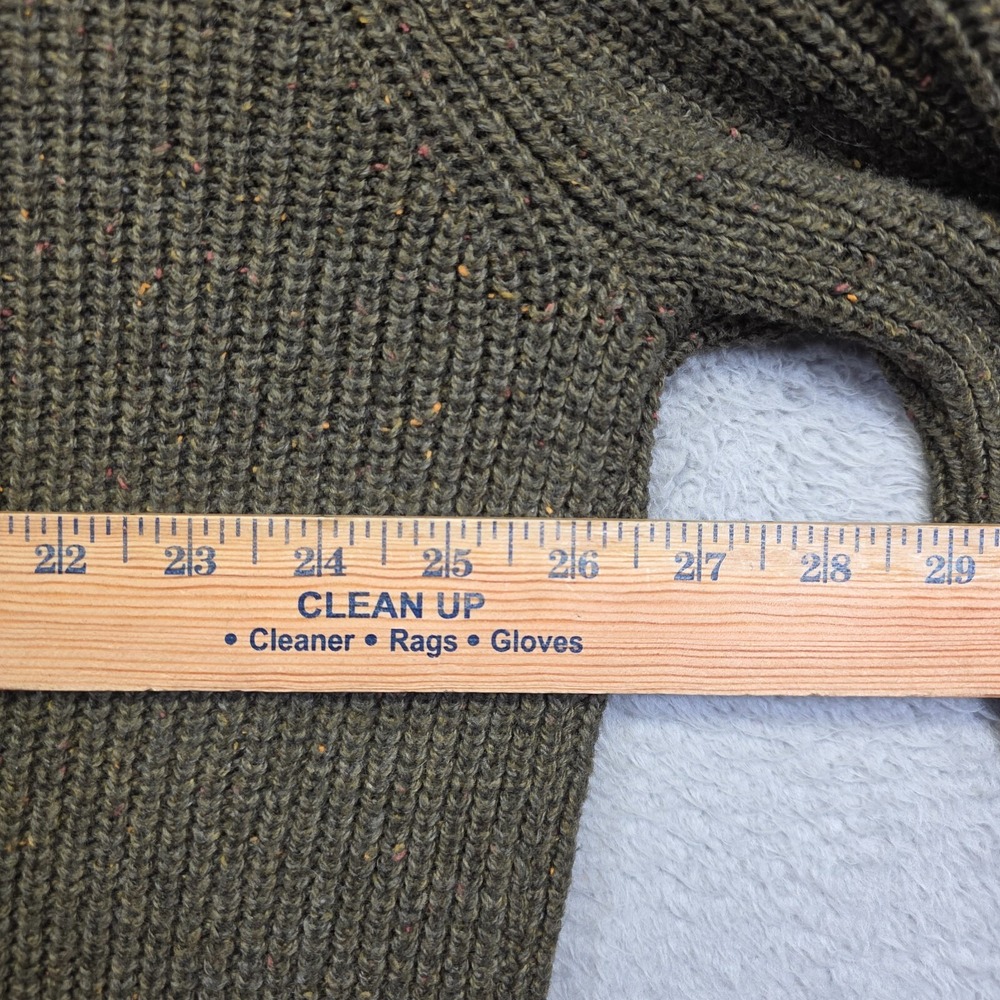 Mutual Weave Fisherman Sweater Mens XL Green Chunky Knit Preppy Business Casual - Picture 6 of 13